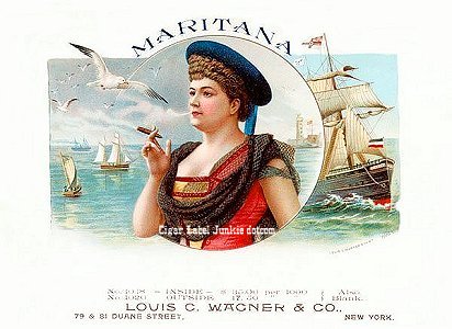 Maritana- cigar box label