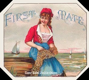 First Mate- cigar box label