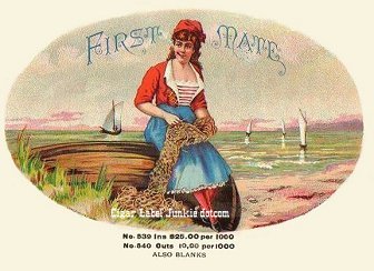 First Mate-cigar box label