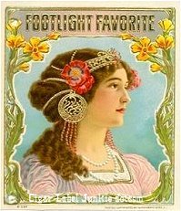 Footlight Fav cigar box label
