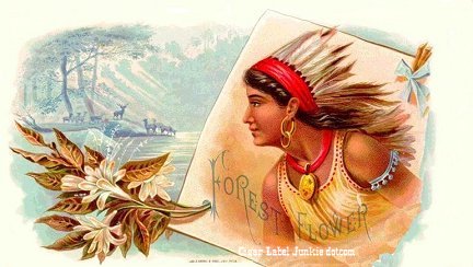 Forest Flower cigar box label