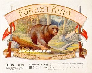 Forest King- cigar box label