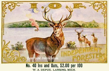 IOF- cigar box label