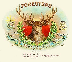 Foresters- cigar box label