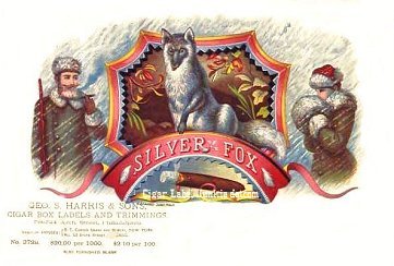 Silver Fox- cigar box label