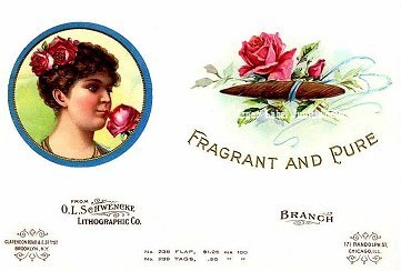 Fragrant Pure cigar box label