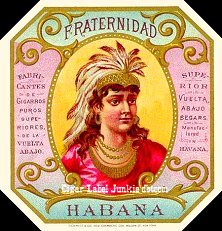 Fraternidad cigar box label