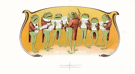 Frog Glee Club- cigar box label