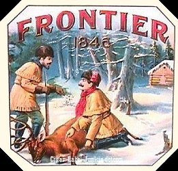 Frontier- cigar box label
