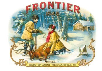 Frontier-cigar box label