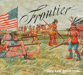 Frontier cigar box label