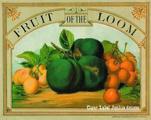 Fruit Of Loom cigar box label