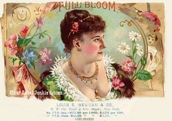 Full Bloom- cigar box label