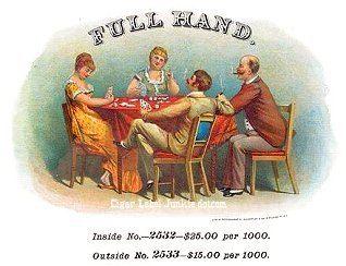 Full Hand cigar box label