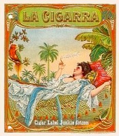 La Cigarra- cigar box label