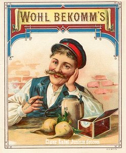 Wohl Bekomms- cigar box label