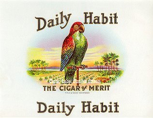Daily Habit- cigar box label