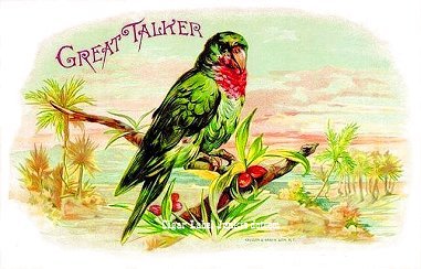 Great Talker- cigar box label
