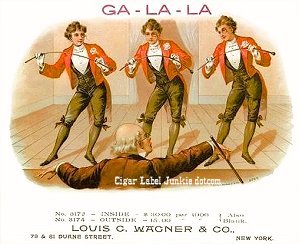 Ga La La cigar box label
