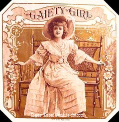 Gaiety Girl outer cigar box label