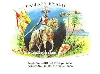 Gallent Knight-cigar box label