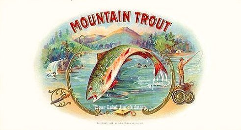 Mountain Trout- cigar box label