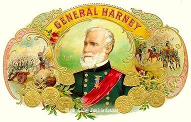 Gen Harney cigar box label