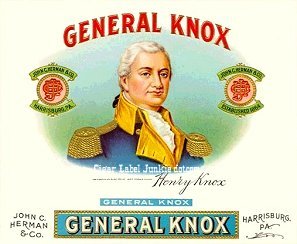 Gen Knox cigar box label