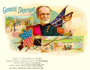 Gen Sherman cigar box label