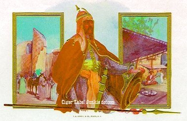 Gengis Kahn-cigar box label