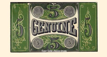 Genuine cigar box label