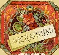 Geranium cigar label