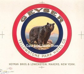 Geyser- cigar box label