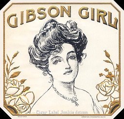Gibson Girl cigar box label