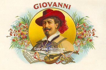 Giovanni cigar box label