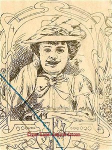 Girl Smokes- cigar box label