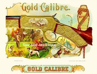 Gold Calibre-cigar box label