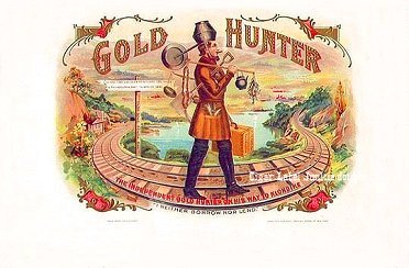 Gold Hunter cigar box label