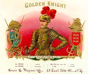 Golden Knight-cigar box label