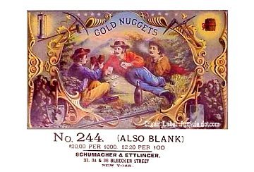 Gold Nuggets cigar box label