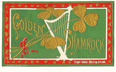 Gold Shamrock cigar box label
