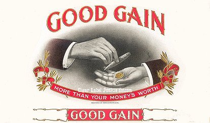 Good Gain cigar box label