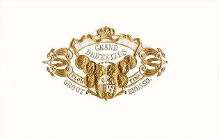 Grand Bruxelles top sheet cigar box label