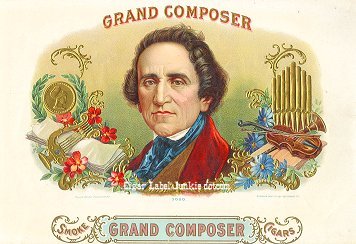 Grand Composer cigar box label