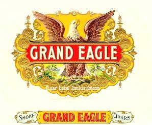 Grand Eagle cigar box label