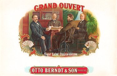 Grand Ouvert- cigar box label