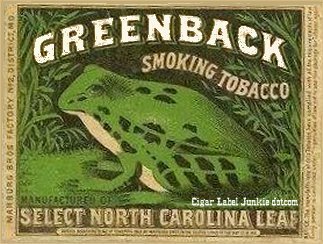 Greenback- cigar box label