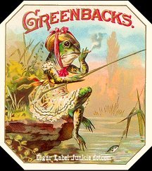 Greenbacks- cigar box label