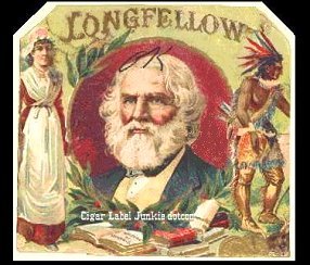 HW Longfellow cigar box label