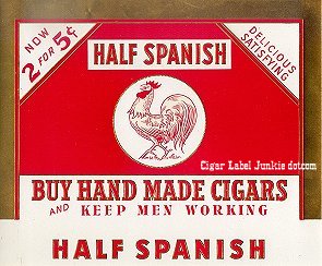 Half Spanish- cigar box label